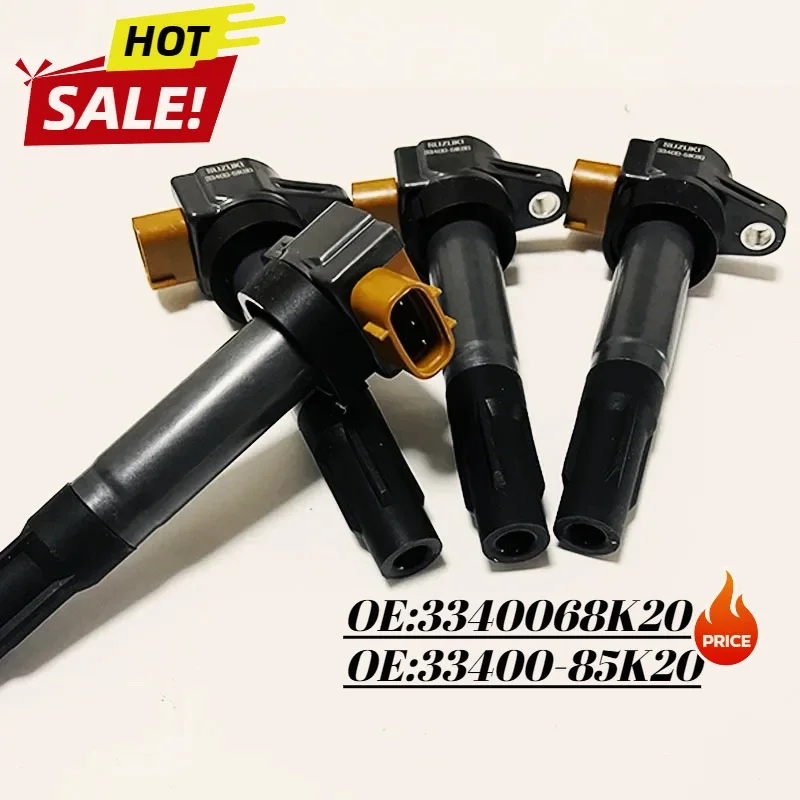 4pcs 3340068K20 33400-85K20 Ignition Coil For Suzuki Alto K10 1.0 2012-2015 2016- For CHANGAN 2009- 3340085K20