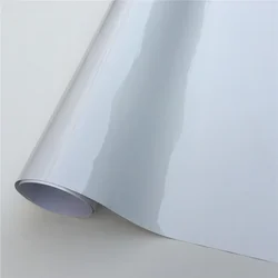 Weiß Glänzend Vinyl Wrap Film Gloss Car Wrapping Film Blase Freies Auto Aufkleber Bike Telefon Konsole Haut