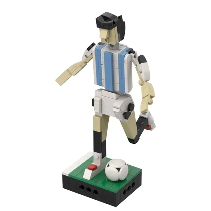 Argentina Soccer Team Player Star Building Blocks Develop Hobbies DIY Model Mini Bricks Toys For Children Block Build Kids Gift