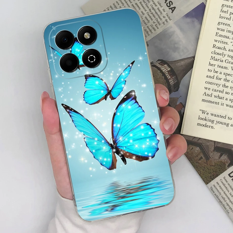 Back Cover For Honor X8b Phone Case Luxury Butterfly Transparent Soft Silicone Screen Protector For Huawei Honor X 8b Funda Capa