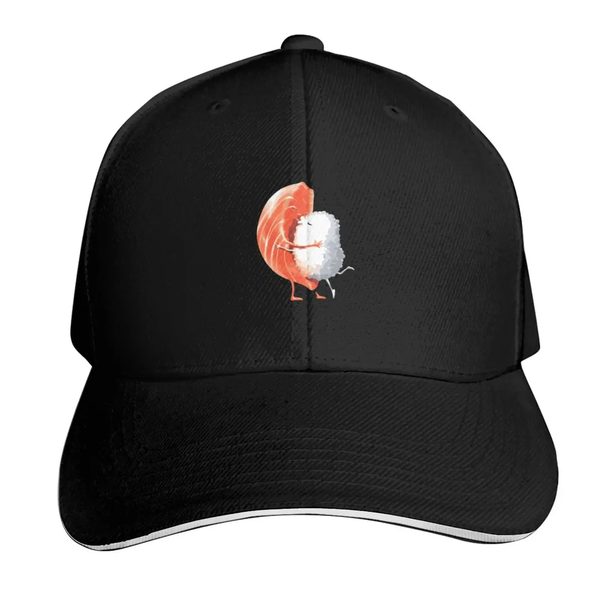 Lustiges, liebevolles Saumon-Paar – Sushi-Hug-Geschenke, Geschenk für Mama, Geschenk für Papa, Geschenk für Freunde, lustiges Kunstdesign, Happy Apparel Essen Baseball Cap