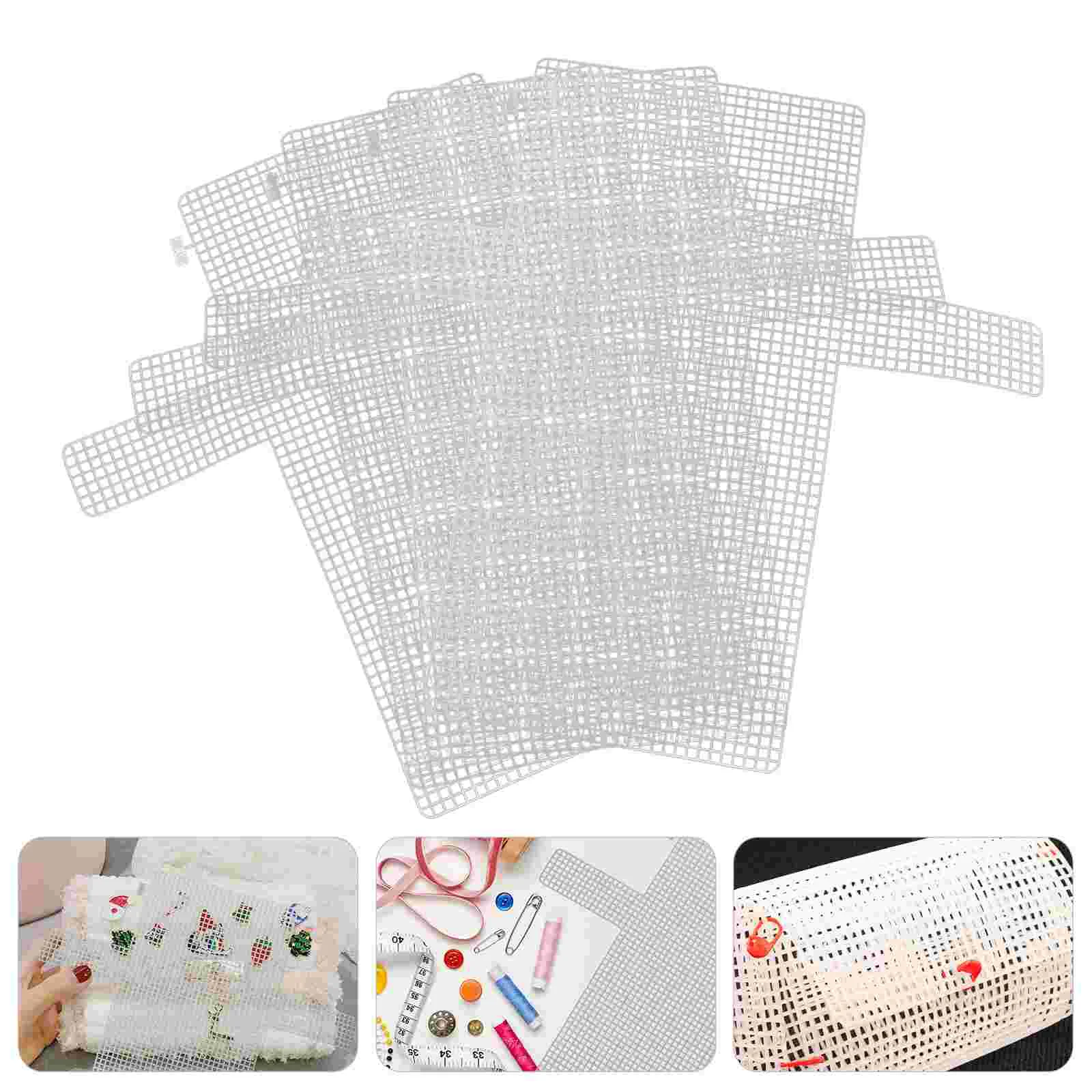 Large Plastic Canvas Clear Purses Plastic Handmade Bag Sheets Yarn Accessories Hook Bag Mesh Bags DIY Bag Accessories