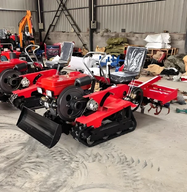 For Sale: Top-quality, Brand-new Tracked Rotary Tiller; Compatible with Various Attachments Such As Plows and Excavators.