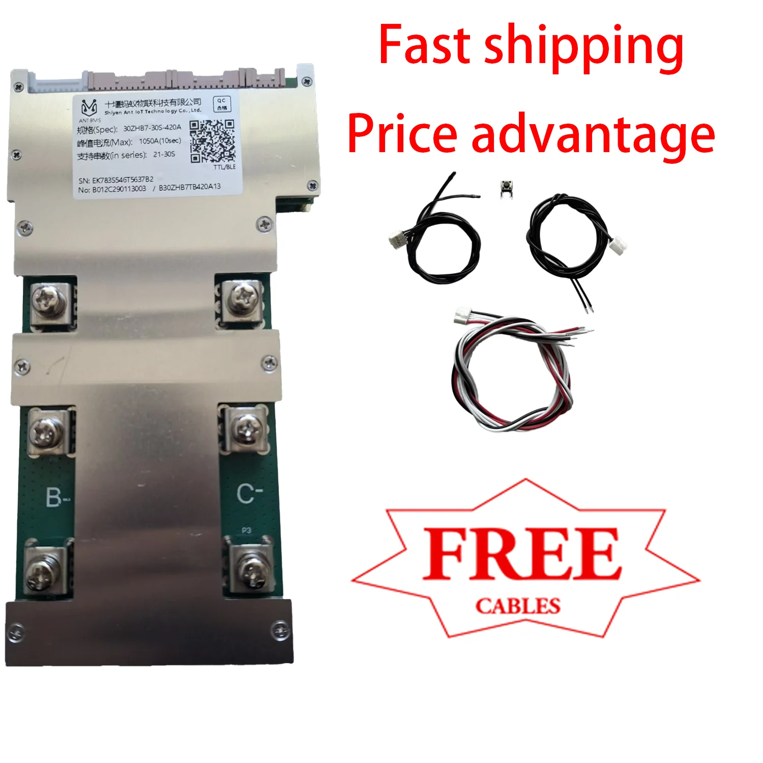 Smart BMS Series 30S 420A (Peak 1050A) Battery Protection Board BT Standard Version