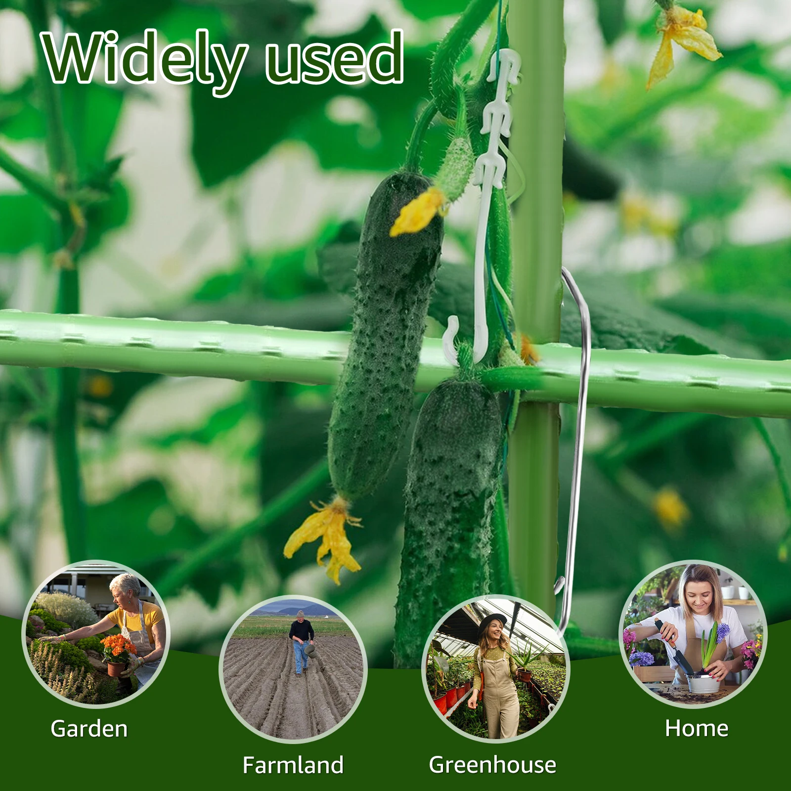 50/100Pcs Plant Support Connecting Buckle Horticulture Fixed Buckle Vegetable Garden Trellis Plant Fixed Clip Tool Accessories