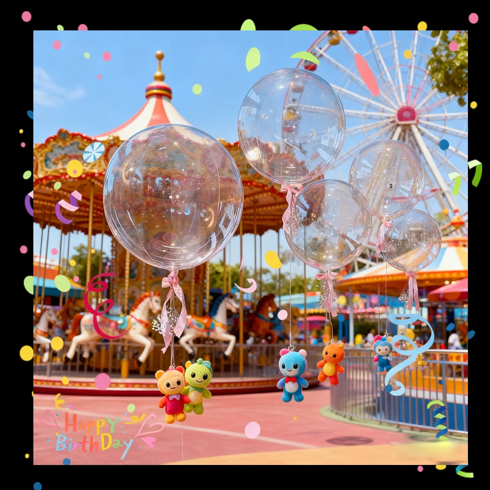 Palloncino trasparente a elio Bobo per matrimoni natalizi, baby shower, composizioni per feste di compleanno per bambini, decorazione con ghirlanda ad arco