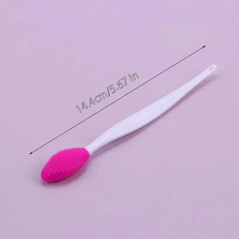Skin Care Lip Exfoliating Facial Cleansing Face Scrub Nose Clean Brush Blackhead Remove Silicone Double-Sided Skin Care Tool
