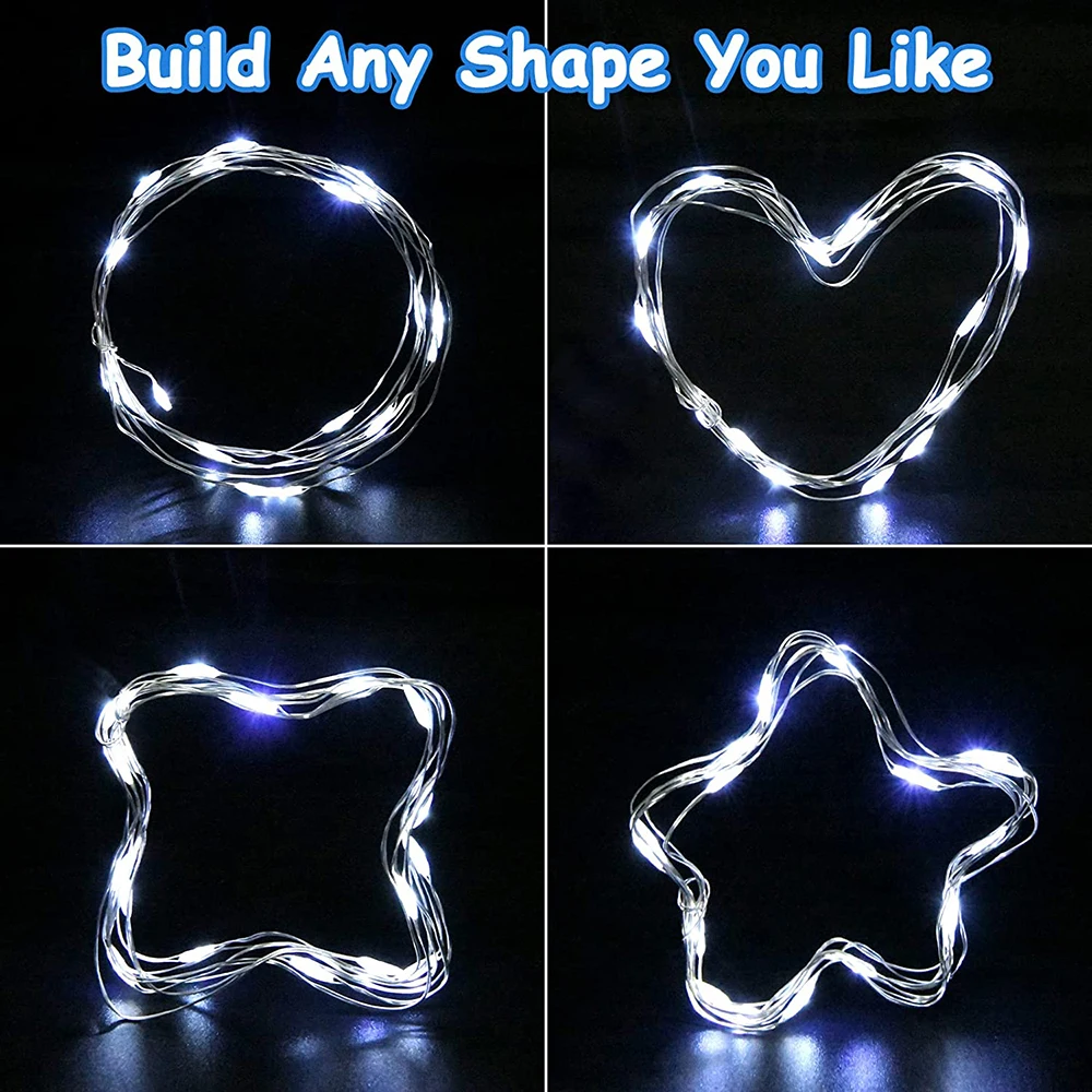 1PCS USB String Lights 5/10/20M Cool White with remote control for Staircase Wedding Window Porch Decor And Seasonal Accents