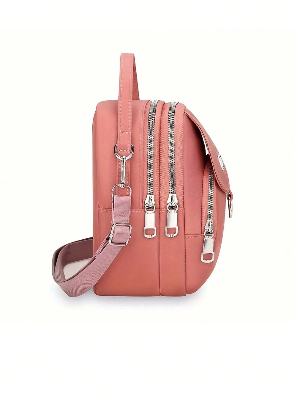 1pc frauen Nylon Schulter Tasche Herz Schmetterling Muster Casual Mini Umhängetasche Einstellbar Multi-Schicht Einfarbig hand Tasche – Detail 7