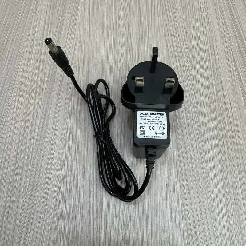 for 12V 1A UK Power Adapter Hong Kong Plug Version Power Supply with Indicator Light Connected