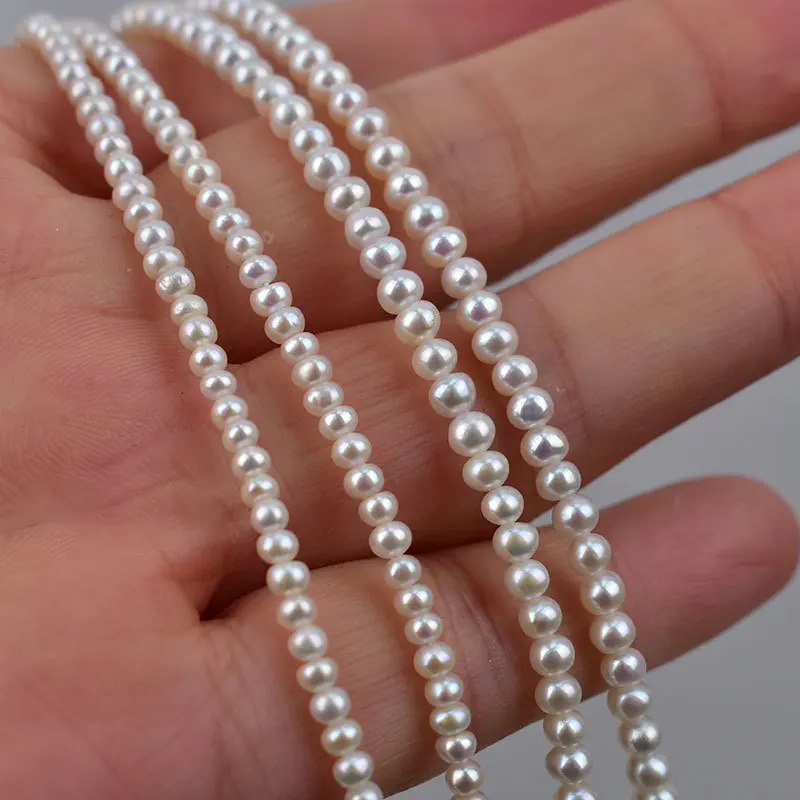 

Natural Freshwater Pearl2-3mmStrong Light Uniform Thick round Pearl Necklace Pearl Semi-Finished Products Ornament Loose Beads A