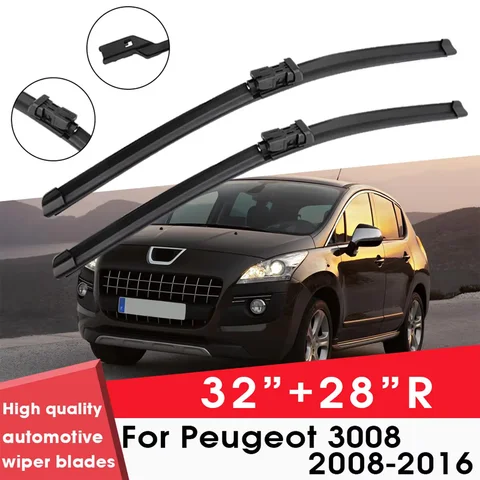 Щетки стеклоочистителя автомобиля для Peugeot 3008 2008-2016 32 "+ 28R" лобовое стекло чистый натуральный резиновый автомобильные дворники аксессуары