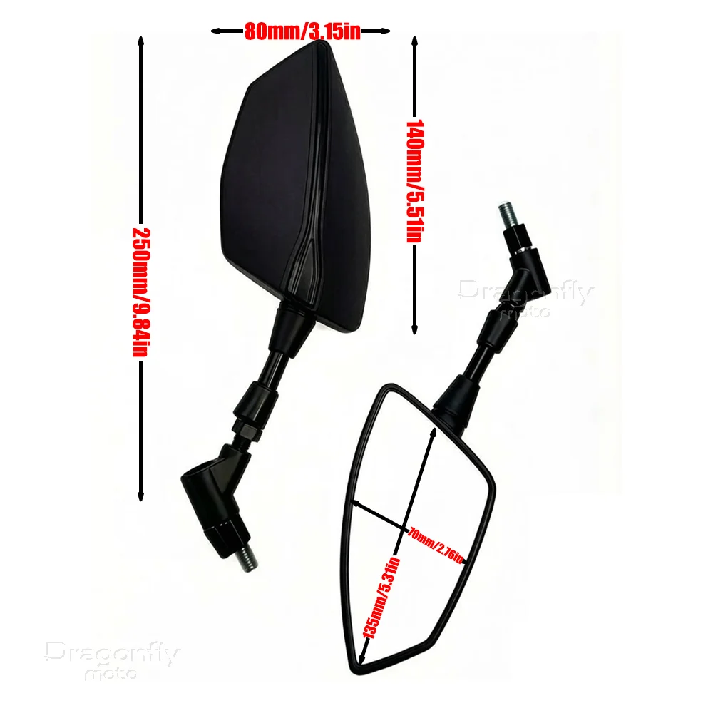 For V-Strom 650 V-Strom 650 1000 1050/xt DL250 DL650 dl1000 8/10mm Universal Adjustabale Rearview Rear View Mirrors Side Mirror
