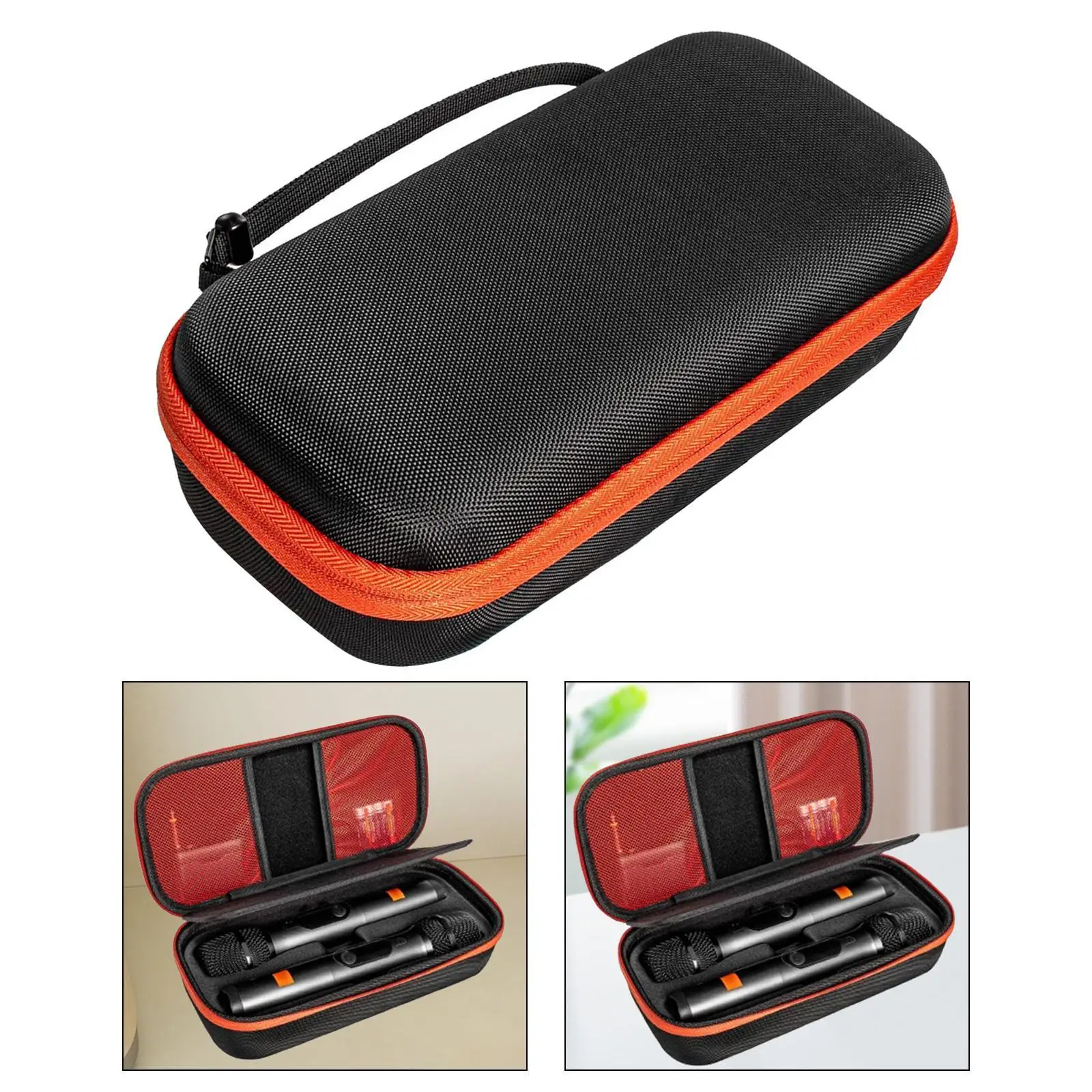 

Чехол для микрофона, сумка для хранения микрофона Универсальный противоударный чехол для хранения на молнии Чехол для переноски микрофона для пения в комнате управления