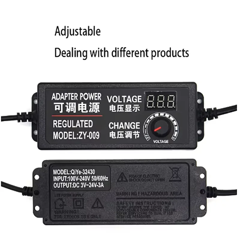 DC transformer 220V to 3v-12v24V36 adapter voltage regulation and speed regulation power supply with digital display