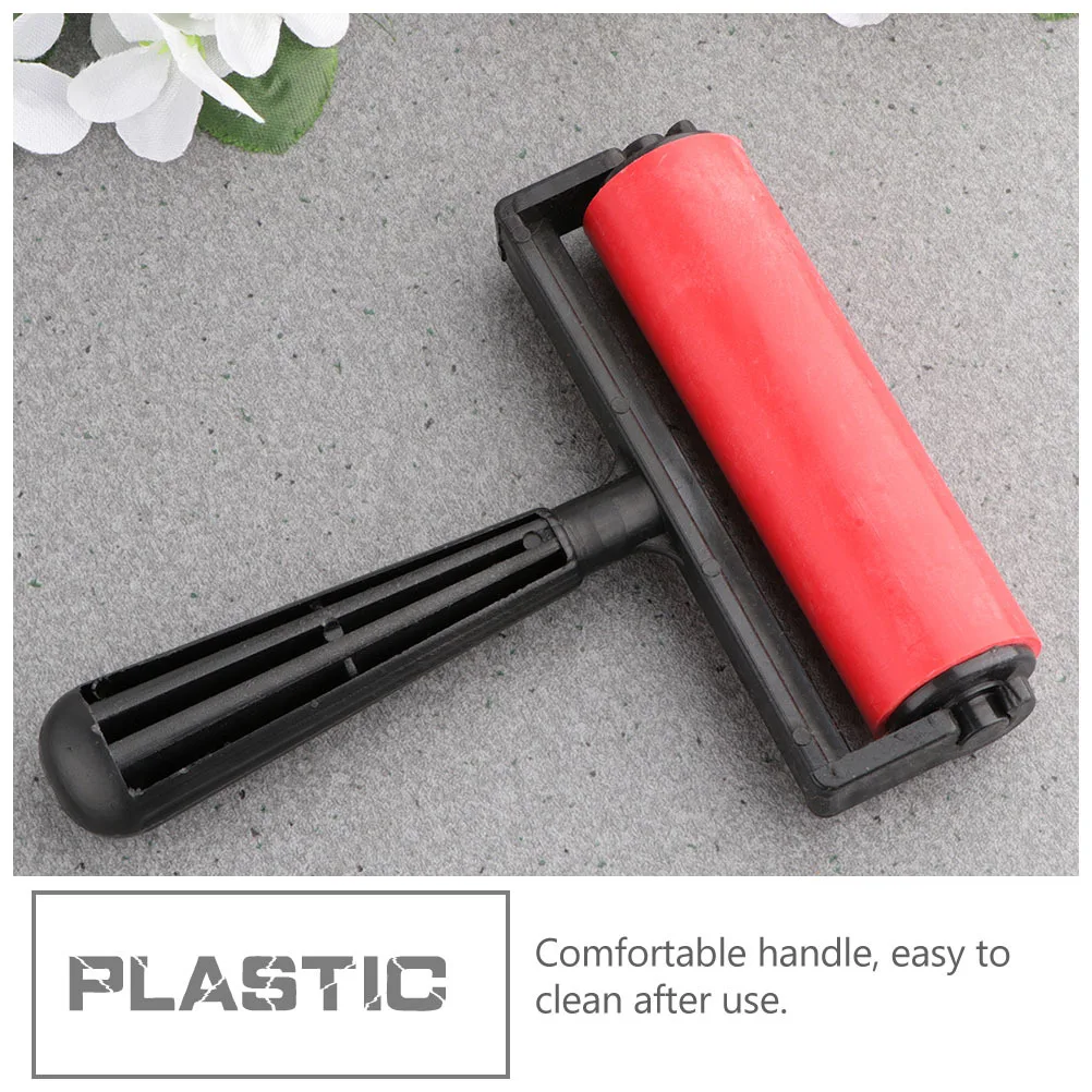 2 قطعة 10 سنتيمتر البلاستيك الطباعة الأسطوانة ل المتداول أسفل يطبع سهلة التنظيف الفن أداة للحرف اليدوية اللوحة لوازم ختم