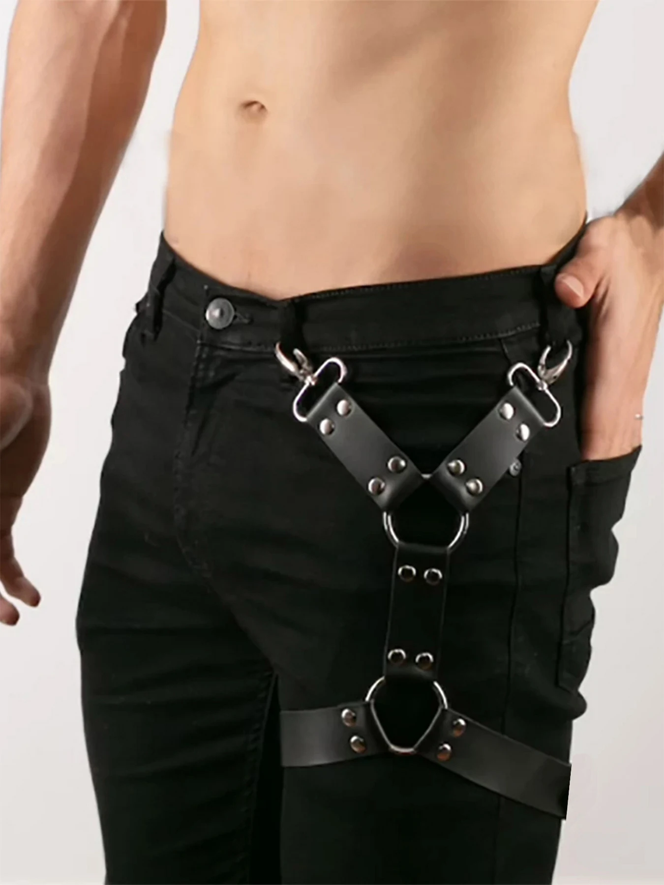 

1 шт. модный ремень унисекс из искусственной кожи, удобный и качественный, идеально подходит для повседневного ношения или фестиваля или ночного клуба