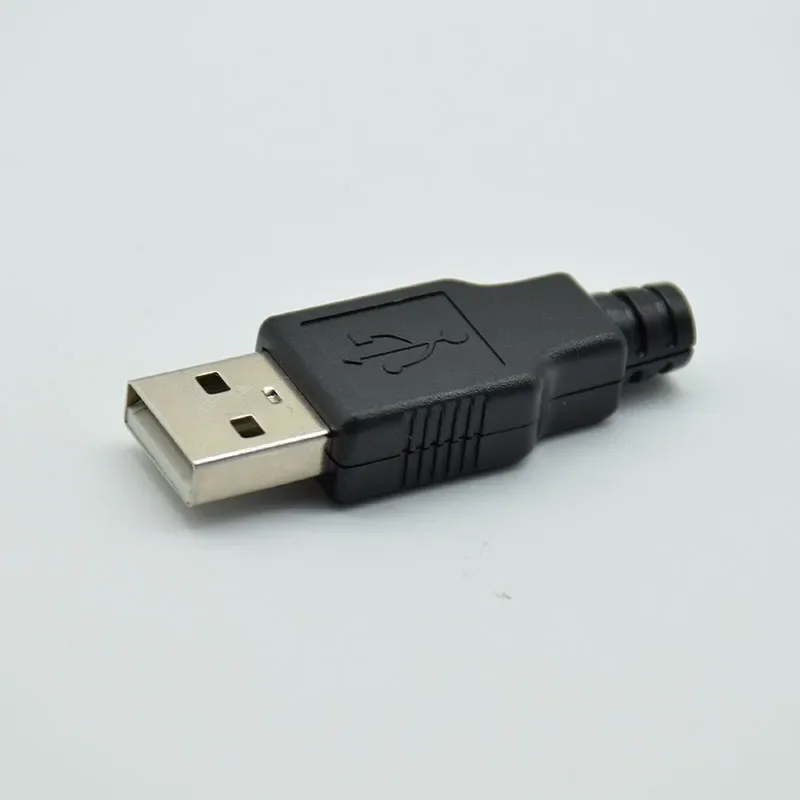 

10 шт./5 шт., 4-контактный разъем USB типа А с черной пластиковой крышкой
