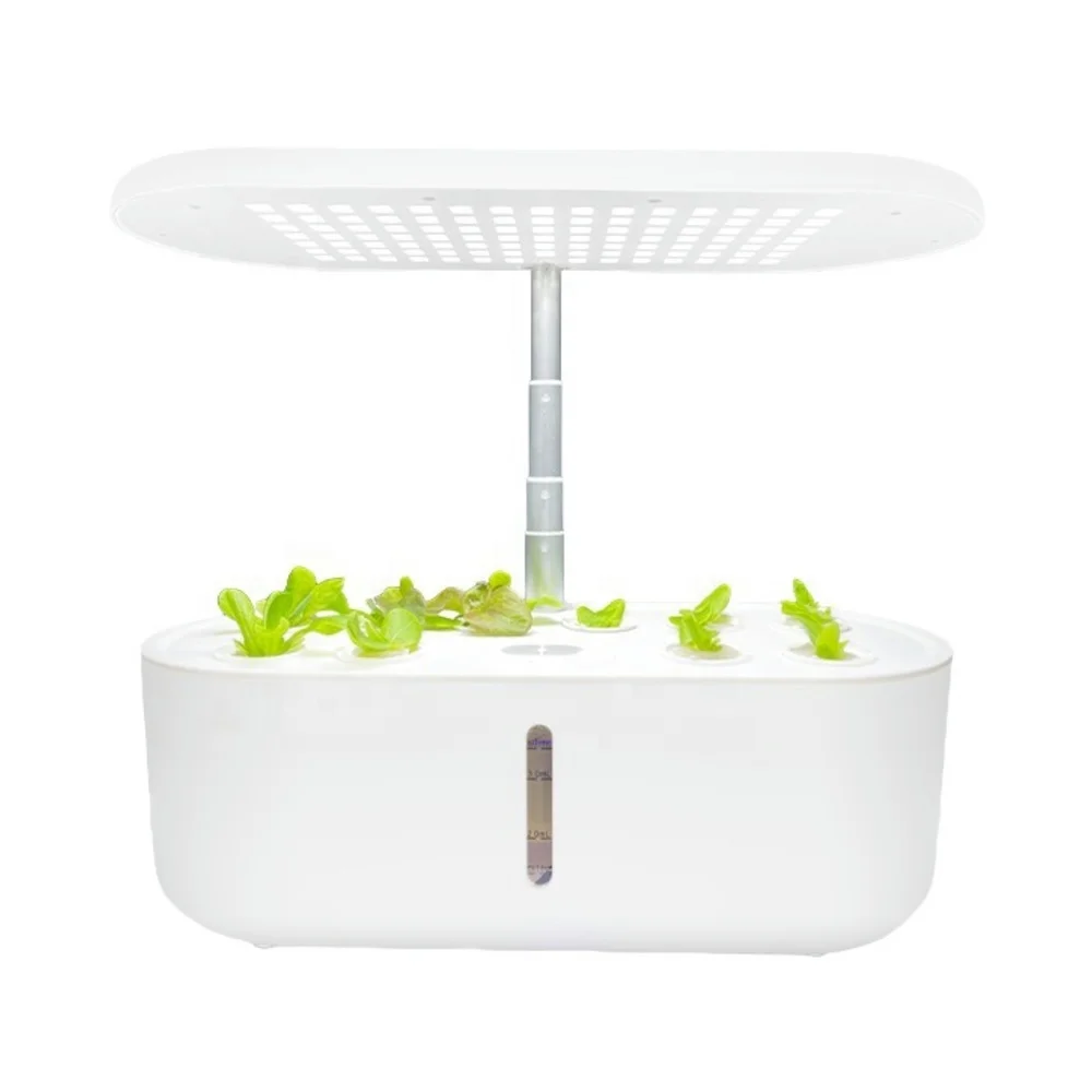 허브 식물 발아 키트 10포드 실내 정원 자동 수경 재배 시스템 LED 성장등 포함