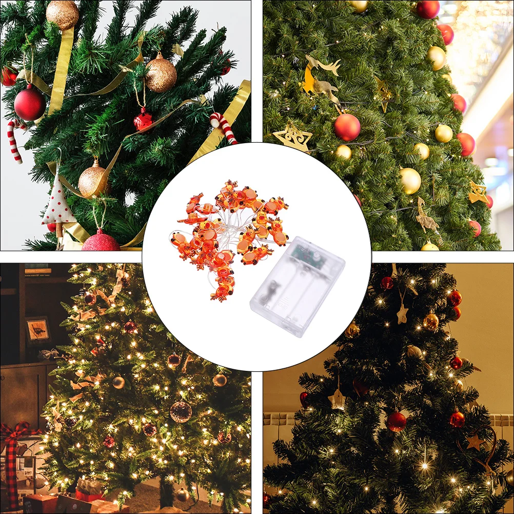 

1Pcs Christmas Deer LED String Lights Hanging Decorative Elements Xmas Party Light Party String Lights