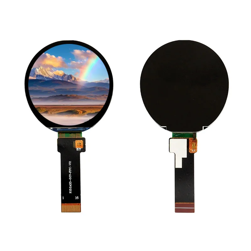 وحدة عرض IPS TFT مستديرة مقاس 1.46 بوصة مع مقبض، دقة 360 × 360، واجهة QSPI، برنامج تشغيل ST77916، عرض كامل