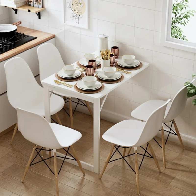 Wall Mounted Folding Table | Space Saving Foldable Dining Table | Compact Hidden Bar Stool | Home Office Wall Desk