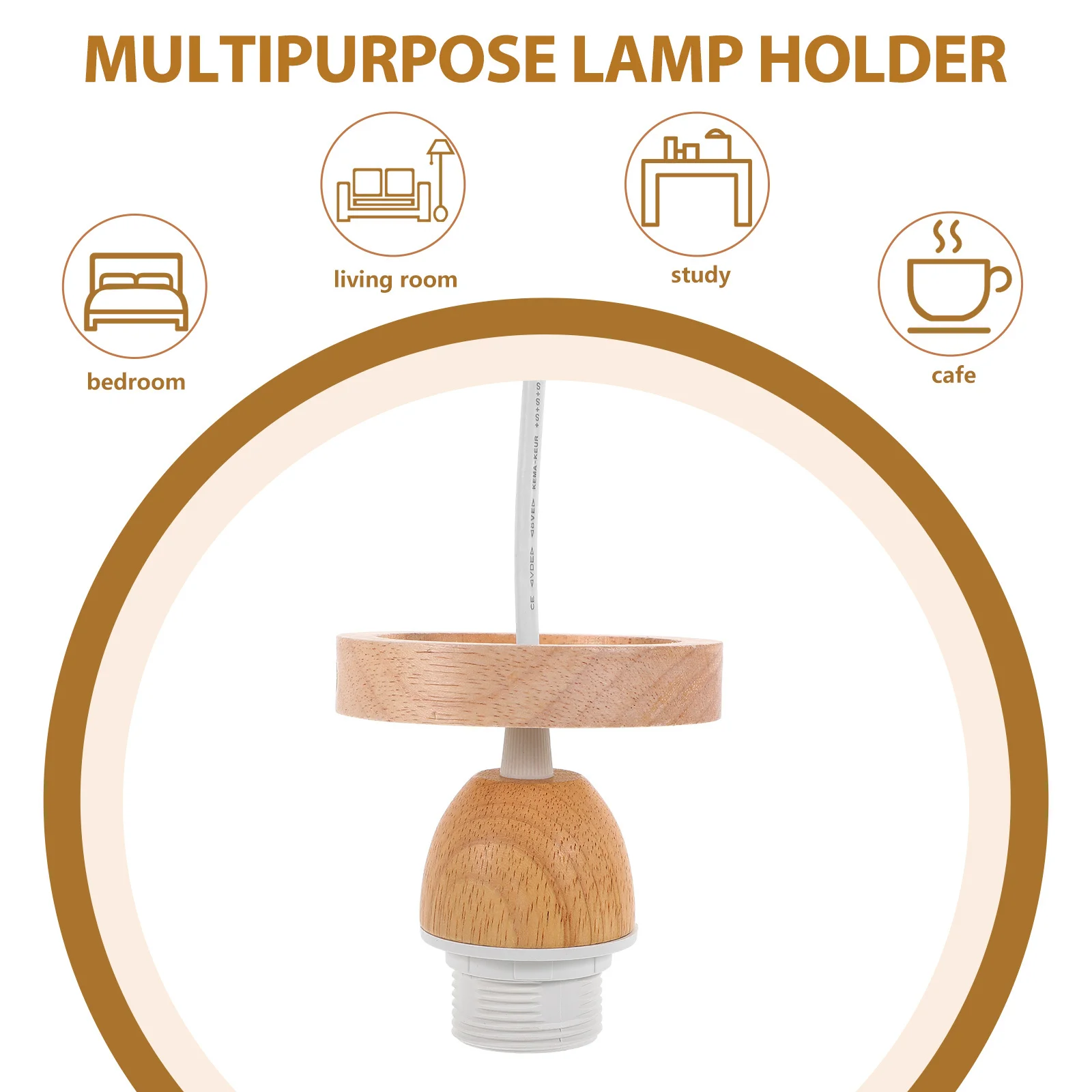 

E27 Screw Pendant Lamp Holder With Wire For Home Ceiling Lighting Durable Suspension Fixture Simple Chandelier Accessory