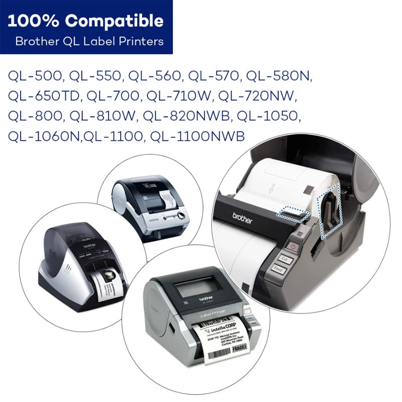 1roll Thermal labels for DK11204 Compatible DK-11204 Brother QL printer QL550/QL570/QL700/QL800