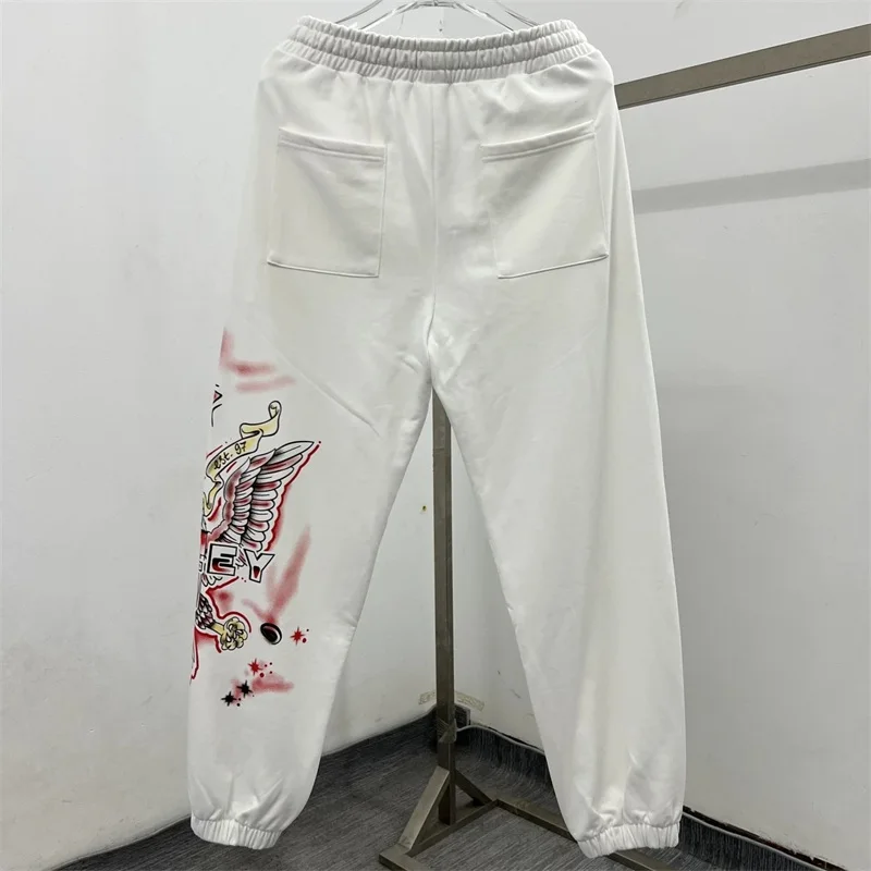 VALLEY Eagle Print Trekkoord Joggingbroek Heren Dames Puur Katoen Oversized Vale Casual Broek