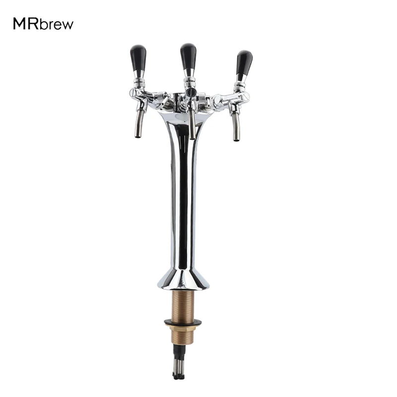 Grifos triples de torre de cerveza de serpiente, dispensador de cerveza de latón cromado, grifos de cerveza con perilla de Control de flujo, torre de cerveza para Bar/cerveza casera