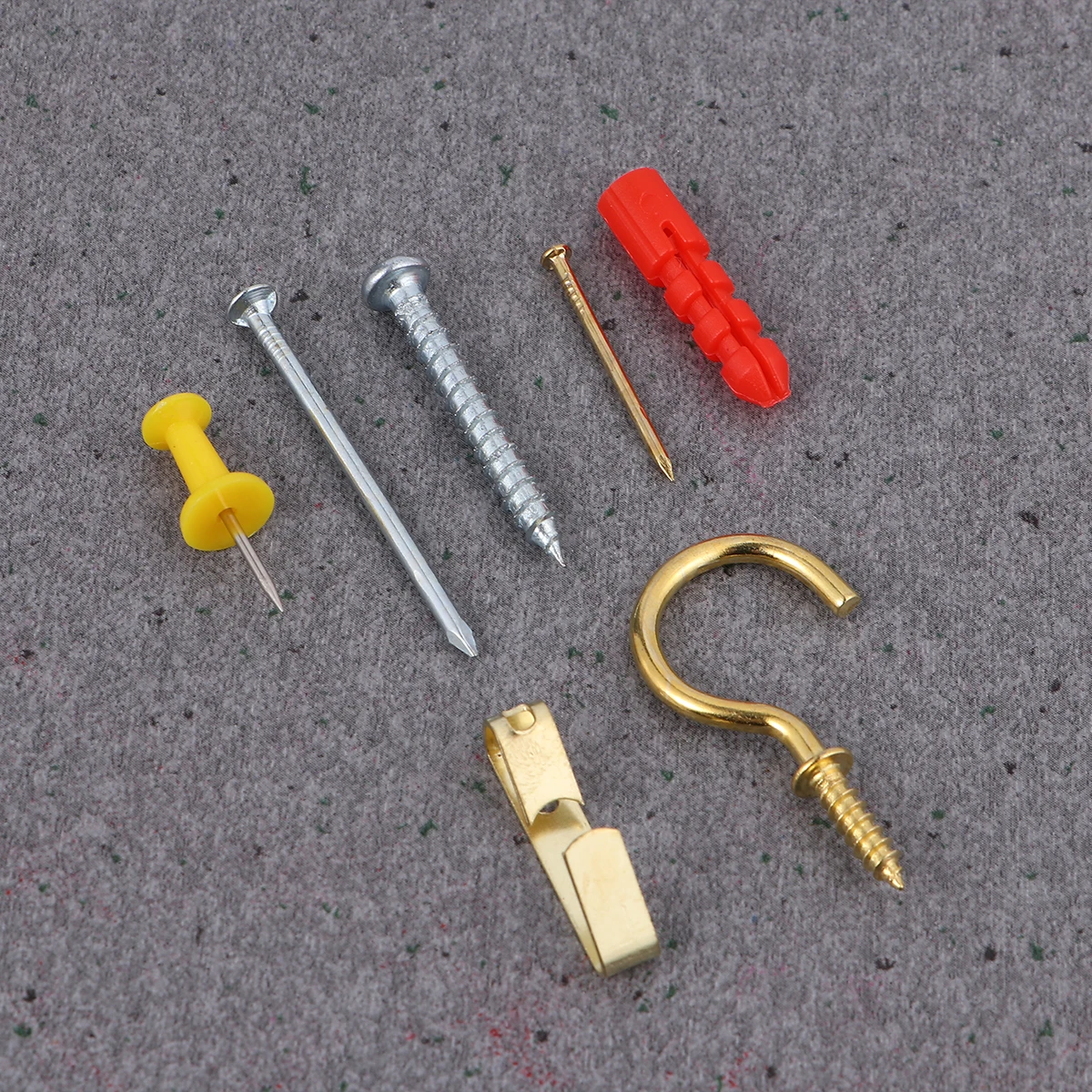

80Pcs Expansion Screws Set Small Hooks Pushpin Repair Tools Storage Box Home Repair Screws Kit Store Diy