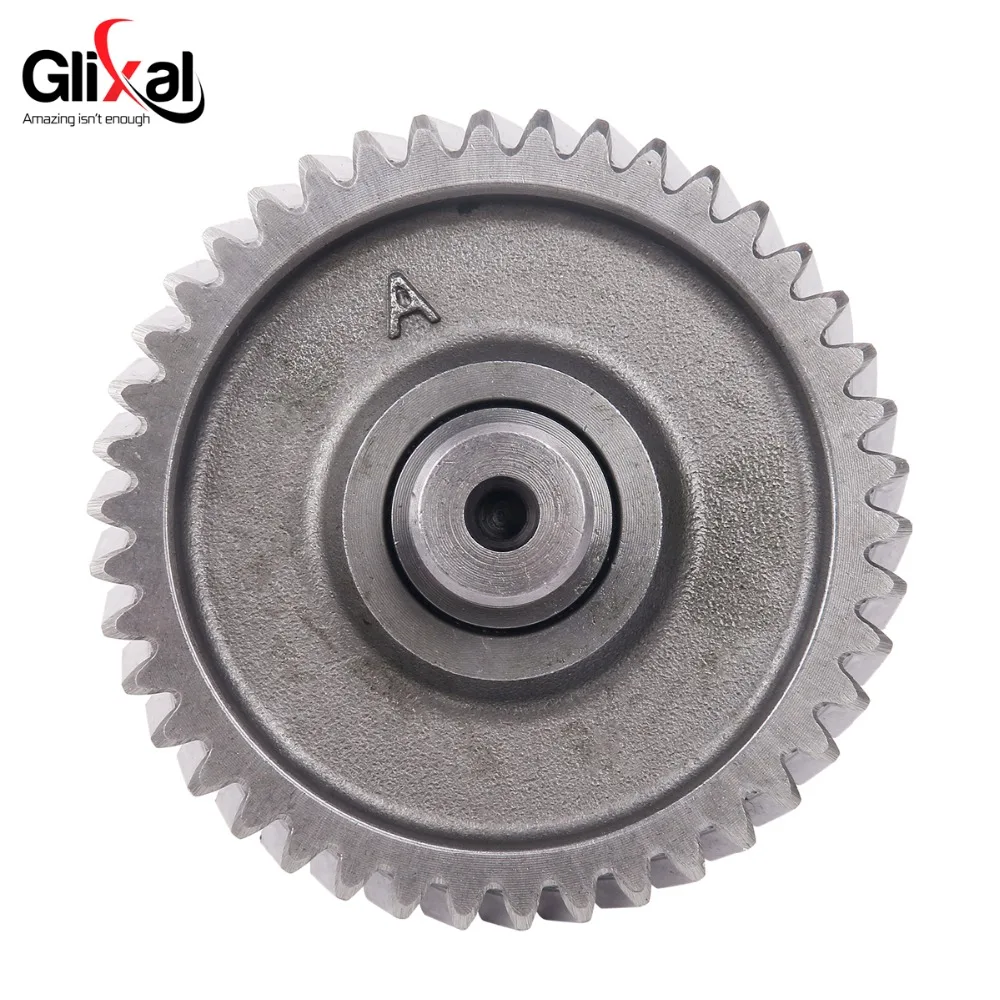 Glixal GY6 125cc 150cc Counter Shaft Reduction Gear for 152QMI 157QMJ 4-Stroke Chinese Scooter Moped ATV Go-Kart