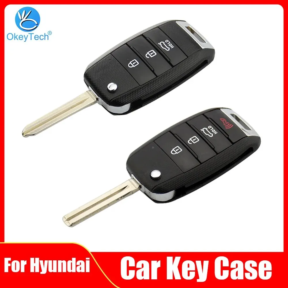 OkeyTech Replacement 3 Buttons For Kia KIA K2 K3 K5 Carens Cerato Forte Car Fob Cover Housing Remote Key Shell Case Flip Folding