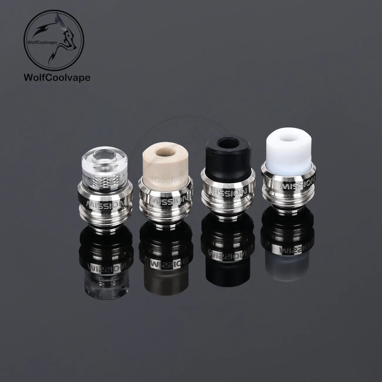 Wolfcoolvape Mission TIPS V2 Style BB Drip Tip Set for Boro Billet Box Mod AIO Vape Accessories Kit BB V2 Compatible