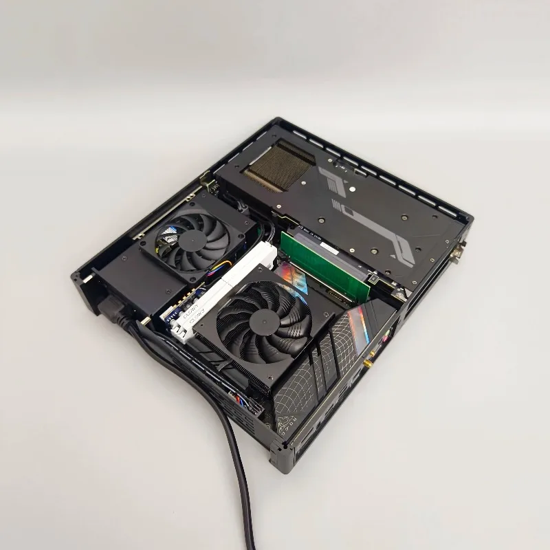 S35 Mini ITX PC Case 4L Portable Flat Layout Support Dual Fan Graphics Card CNC Aluminum Chassis