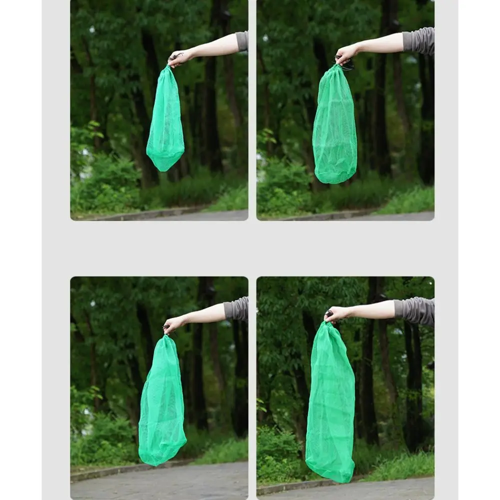 Bolsa de red plegable para pesca de nailon verde: jaula protección - imagen 2
