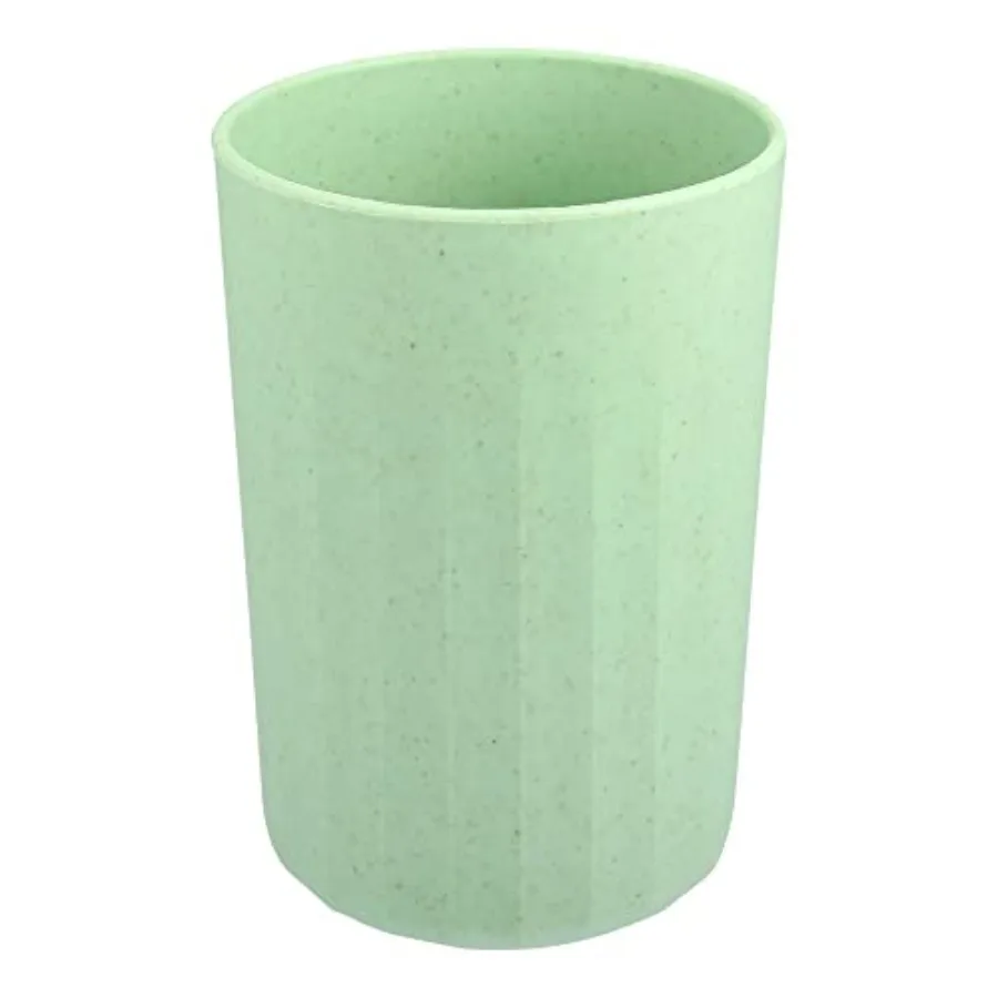 

1Pc Bathroom Tumbler with Smooth Lines, Wheat Straw Cup, for Bathroom for Toothpaste 4.09''x2.80