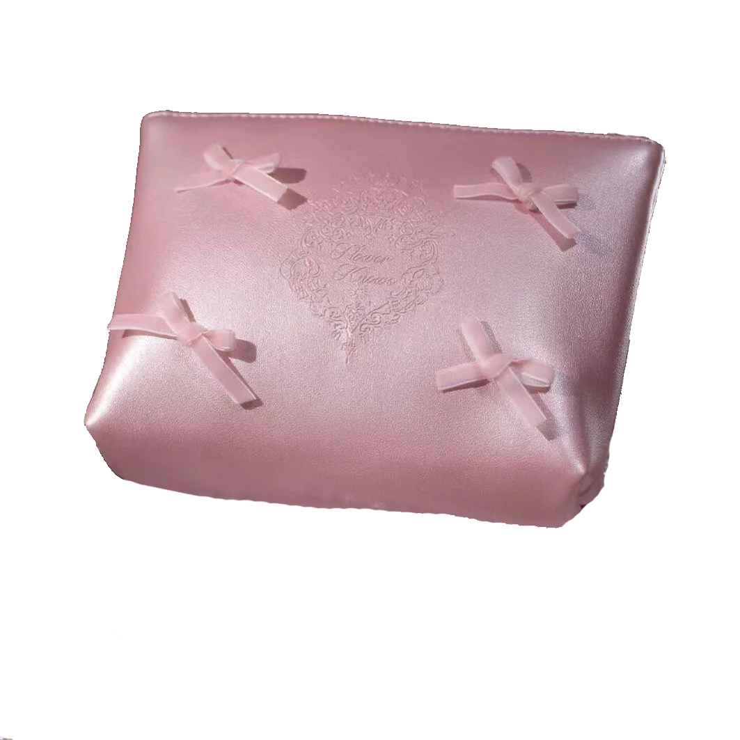 Flower Knows Bolsas de cosméticos Flowerkrentes Rosa Bolsa PU Caso Bolsa de armazenamento de couro limitada de verão