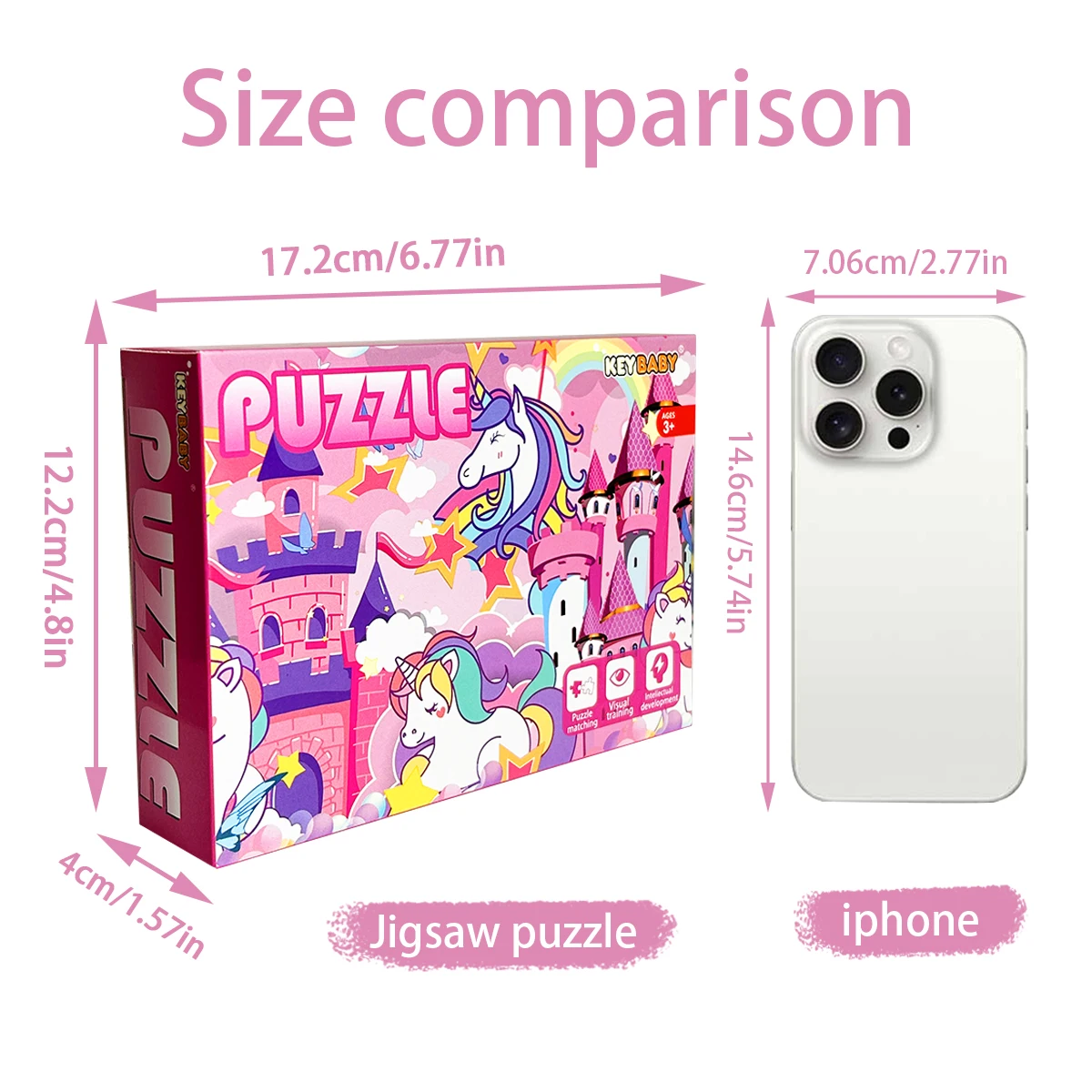 KEYBABY 48 - Puzzle pièces - Amusant - Scènes remplies de carnaval, d'espace, de dinosaure et plus encore