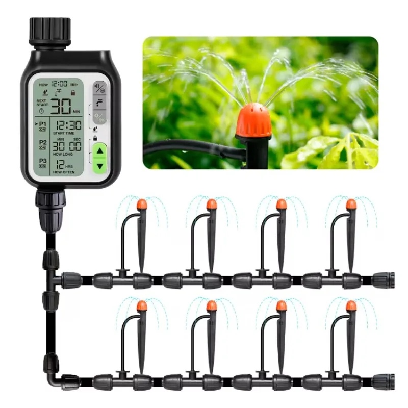 New Automatic Garden Water Timer Irrigation Sprinkler Drop System Controller - view 6