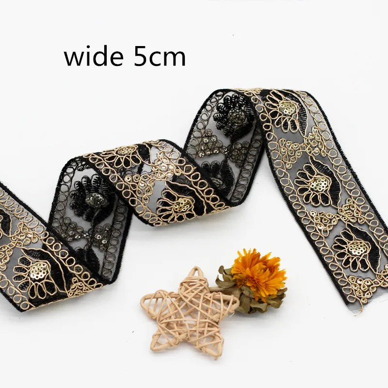 1 Yards Water Soluble Sewing Accessories Flower Embroidery Ribbon Fabric Needlework DIY Crafts