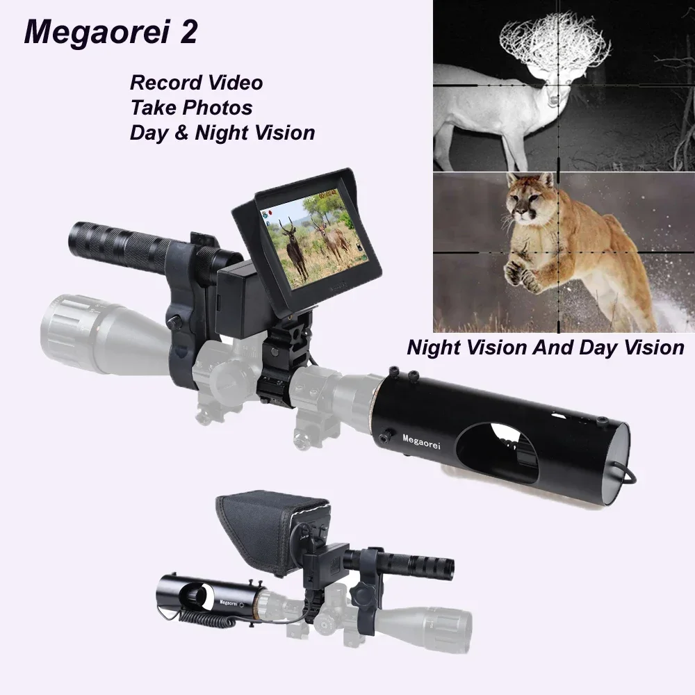 Megaorei 2 Infrared Riflescope Night Vision Scope Camera Video Photo Recorder IR Hunting Rifle Scope Camera Night Vision