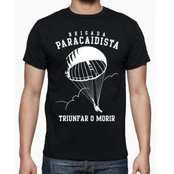 Bripac Paracaidas Motto: Win or Dead Spanish Paratrooper Brigade T-Shirt. Summer Cotton Short Sleeve O-Neck Mens T Shirt New