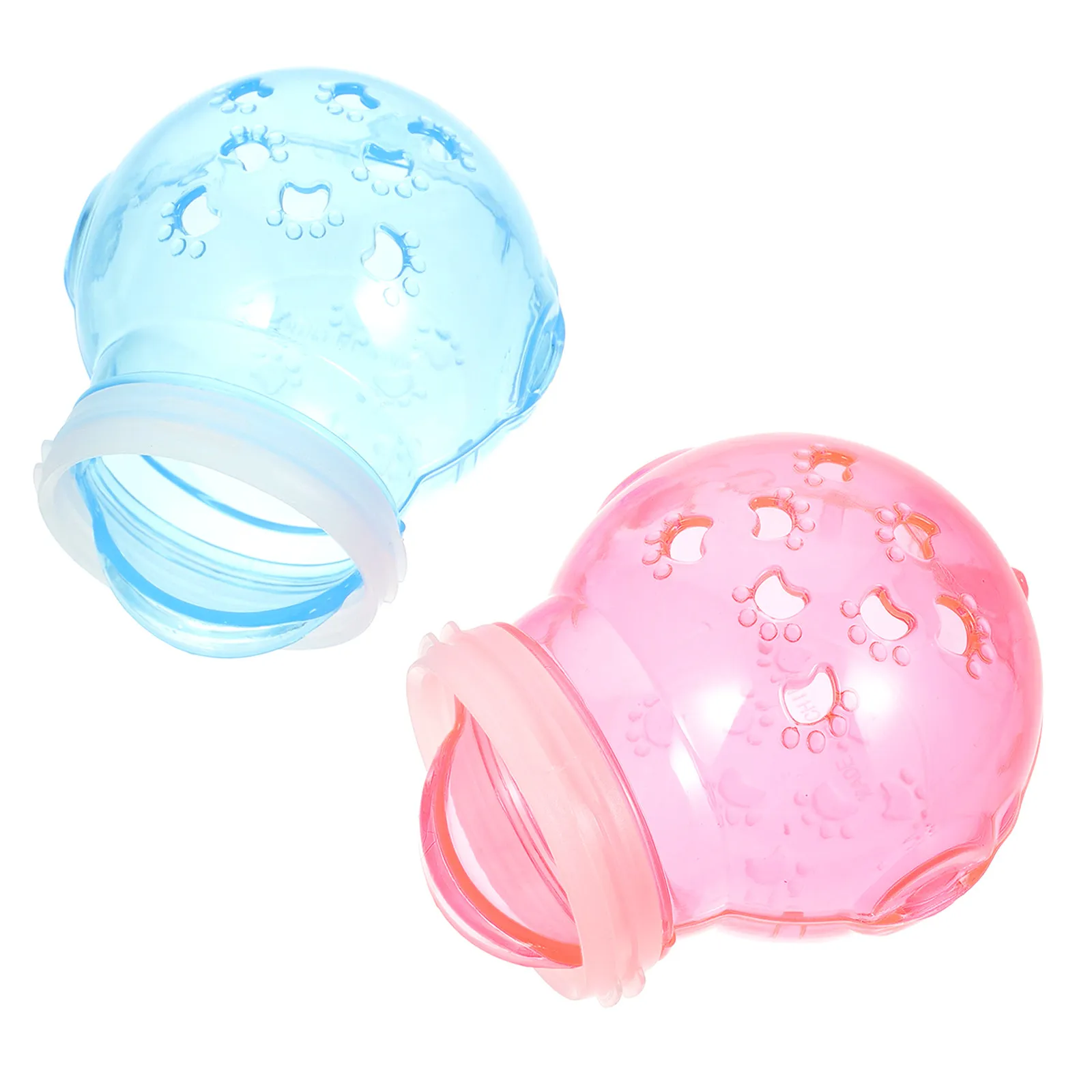 2Pcs Mini Hamster Bathing Basin Small Pet Bathtub for Sand Bath External Toilet Feeder Multi-Use Cage Bathroom Module