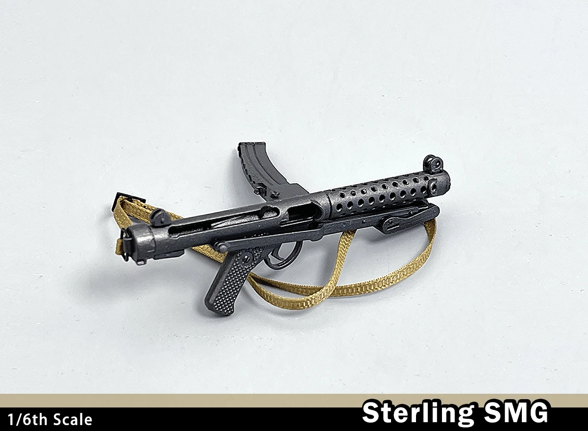 Pistolet mitraillette en plastique pour figurine d'action, soldat de l'armée britannique, arme militaire, modèle SMG 12cm NO.77016, échelle 1/6, nouveau