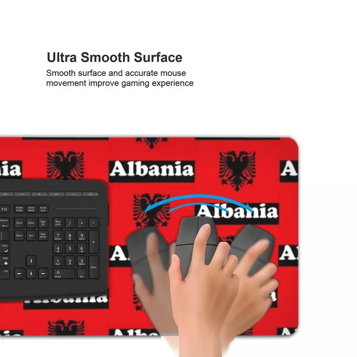 Bandeira da albânia (2) mouse pad grande, teclado de computador, mouse pad para jogos, pc, laptop, mesa, acessórios de escritório, tapetes de mesa