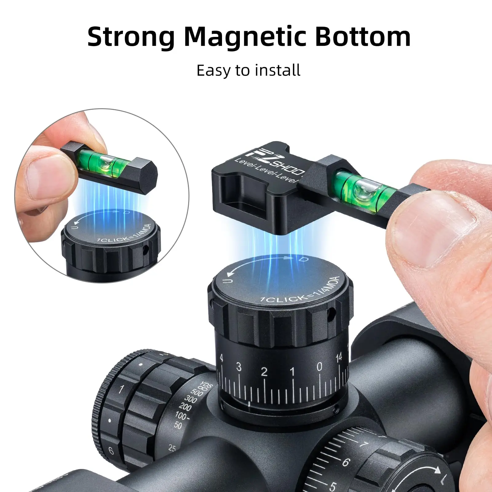 

EZshoot Scope Level with Strong Magnetic Base Precise Calibration Scope Bubble Level Tool Anti Cant Mount Kit Optics Accessories