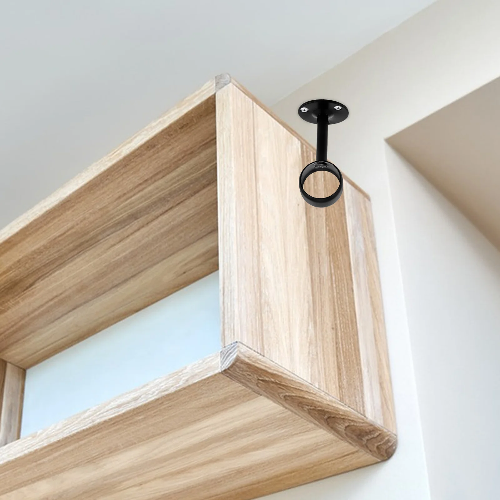 

4pcs Closet Rod Bracket Stainless Steel Heavy Duty Easy Install For Wardrobe Bathroom Closet Rod Center Support Wall Mounted