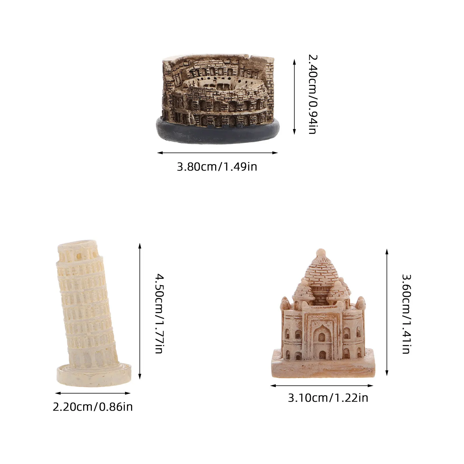 1Set Miniature World Landmark - مراجعة Home Decor Resin وسعره
