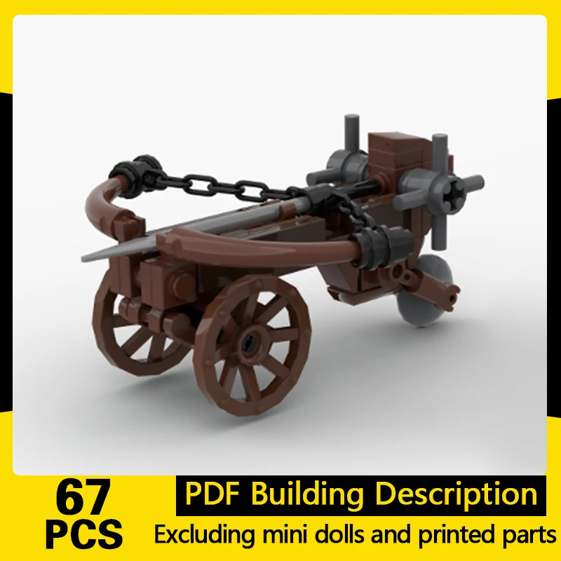 Medieval Castle Model MOC Building Bricks Vehicle-Mounted Ballista Modular Technology Gifts Holiday Assemble Children Toys Suit